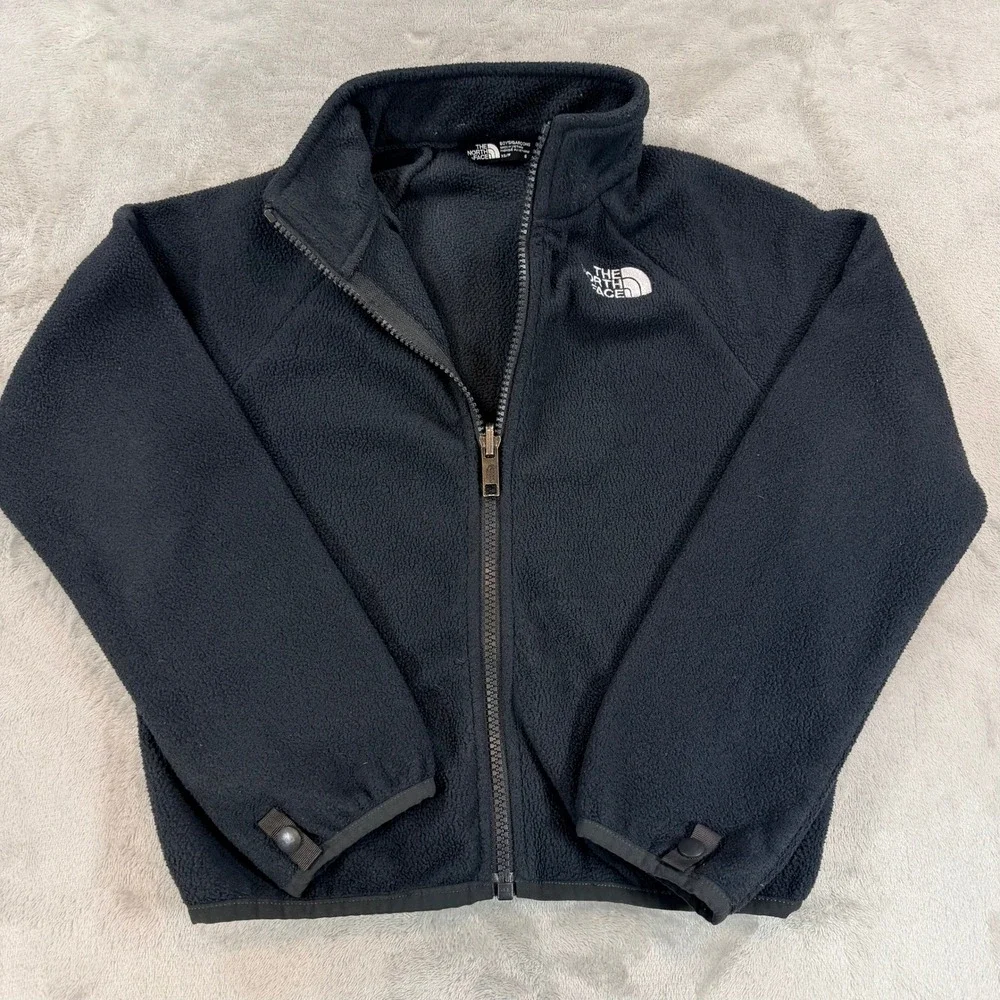 The North Face Boys Glacier Fleece Jacket Full Zip Black XS 6